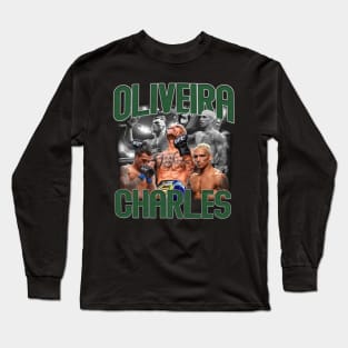 Charles Oliveira Vintage 90s Style Long Sleeve T-Shirt